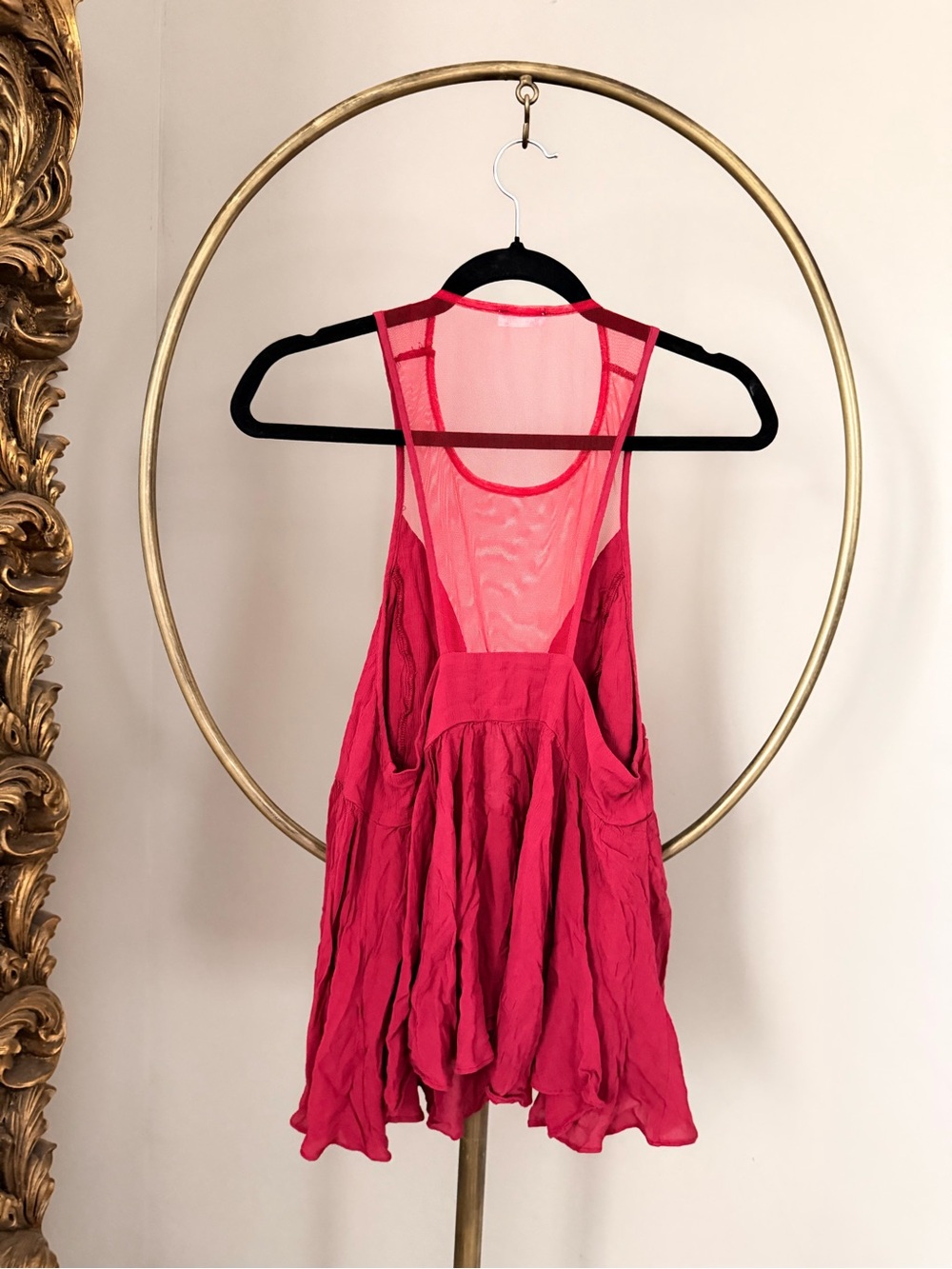 Free People Black Marble Tank in Raspberry - Picture 7 of 9